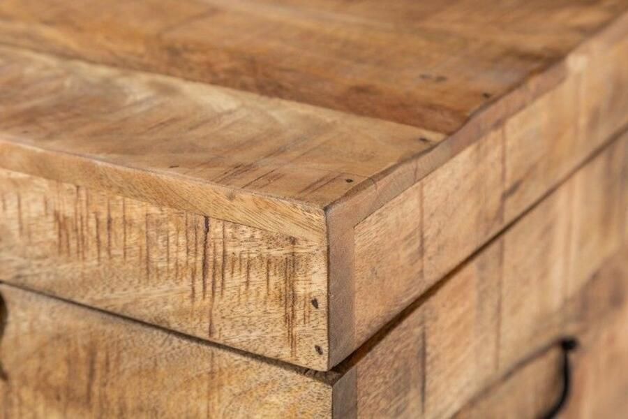 Invicta Interior industrieele kistbank FACTORY LOFT Bank van natuurlijk mangohout 115 cm 39663