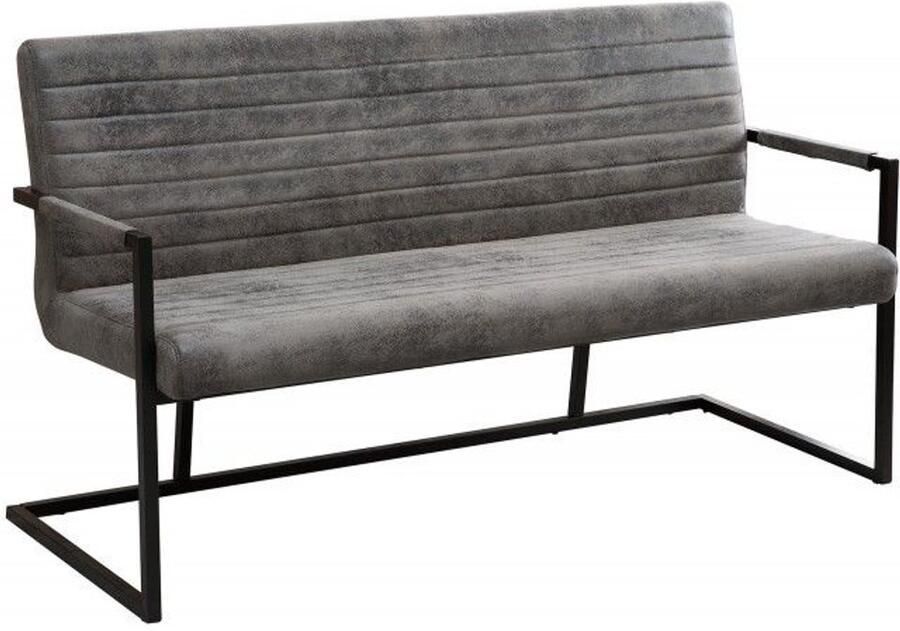 Invicta Interior industrieele sledebank LOFT 160cm vintage grijs met armleuning 38199 - Foto 2