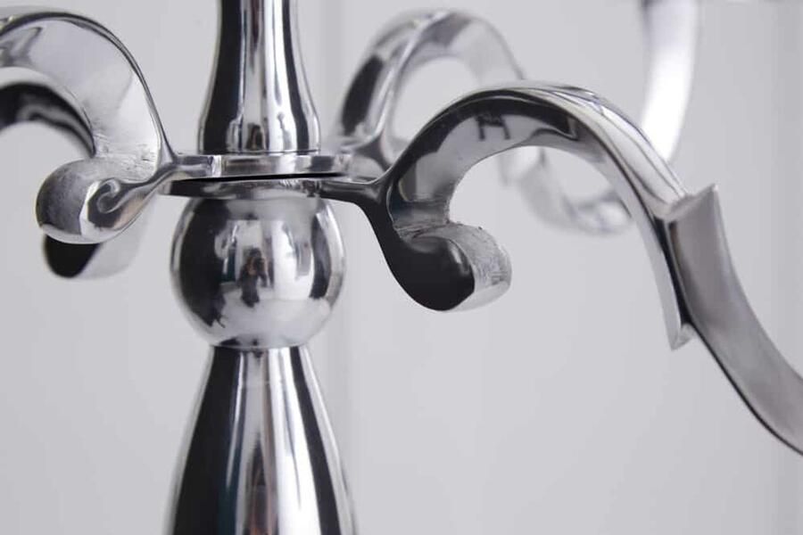 Invicta Interior Kandelaar MODERN BAROK 120 cm zilveren 5-armige kroonluchter aluminium gepolijste kandelaar 17365 - Foto 2