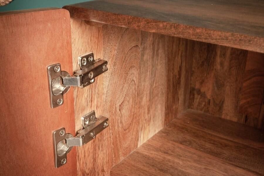 Invicta Interior Massief dressoir MARRAKESCH 160 cm mangohout met boho-stijl decoratie 40247 - Foto 3