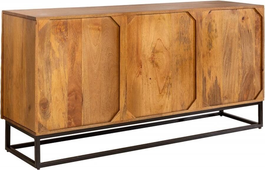 Invicta Interior Massief dressoir SCORPION 140cm bruin mangohout gedetailleerd 3D-houtsnijwerk 41400