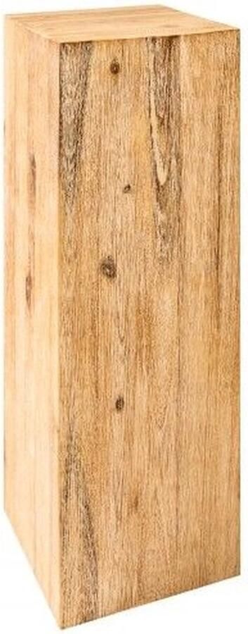 Invicta Interior Massief houten decoratieve kolom COLUMNA 75cm acacia teak grijs gekalkt bijzettafel 38433