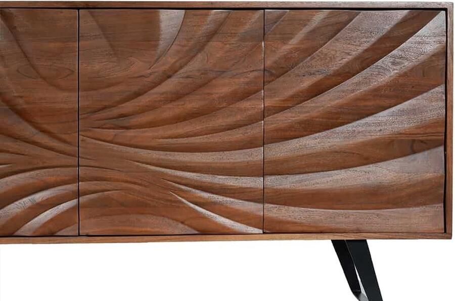 Invicta Interior Massief houten dressoir HURRICANE 175cm bruin acacia 3D-ontwerp 44389 - Foto 3