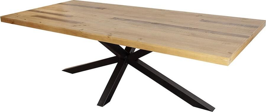 Invicta Interior Massief houten eettafel GALAXIE 200 cm vintage bruin grenen gerecycled industrieel design 43678 - Foto 3