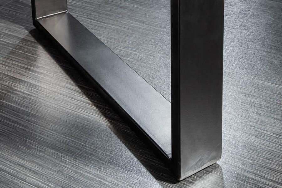 Invicta Interior Massief houten eettafel MAMMUT 160 cm wild acacia industrieel design 2 6 cm tafelblad boomrand 43470 - Foto 2