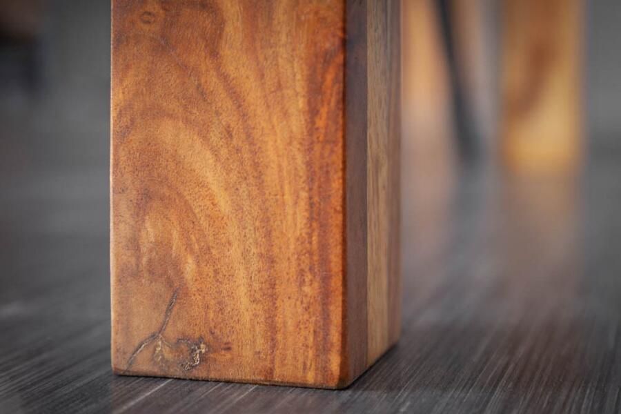 Invicta Interior Massief houten eettafel Seraph Treasure 70cm bistrotafel met natuurlijke Sheesham steenafwerking vierkant - Foto 4