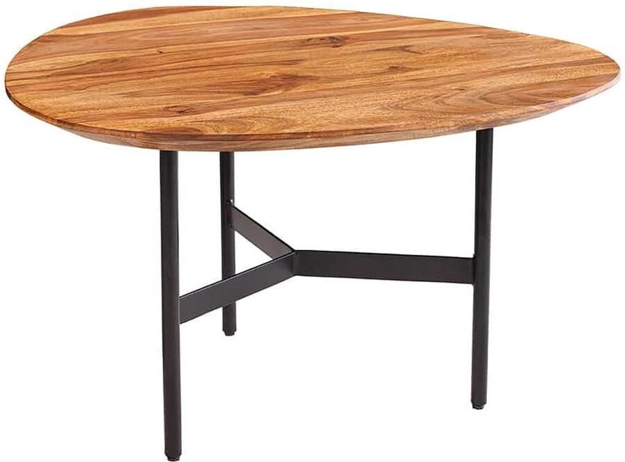 Invicta Interior Massief houten salontafel BEAUTY BY NATURE 60cm bruin Sheesham stone afwerking driehoekig 43747 - Foto 2