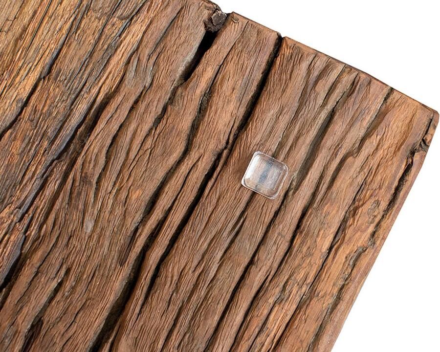 Invicta Interior Massieve eettafel BARRACUDA 180cm antiek teakhout met stalen sledepoten inclusief glazen blad 36648 - Foto 3