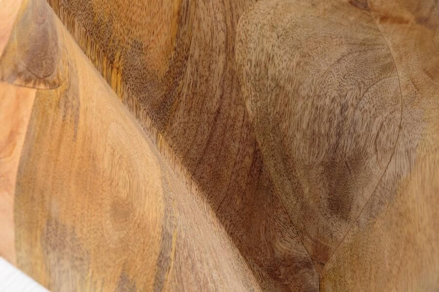 Invicta Interior Massieve kruk TWIST 45cm natuurlijke mangohouten handgemaakte bijzettafel 43849 - Foto 2