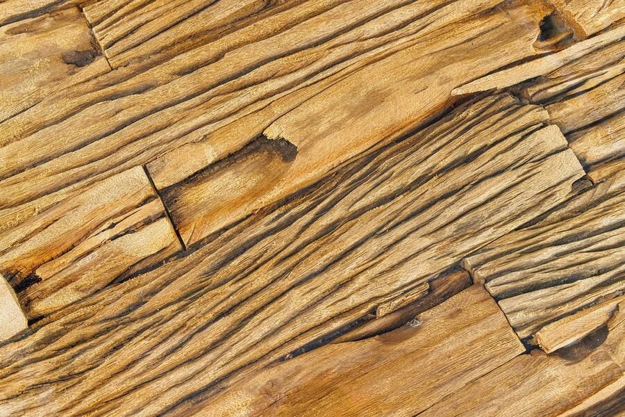 Invicta Interior Massieve salontafel BARRACUDA 110cm antiek naturel teakhout X-frame glazen blad 6045679 - Foto 2