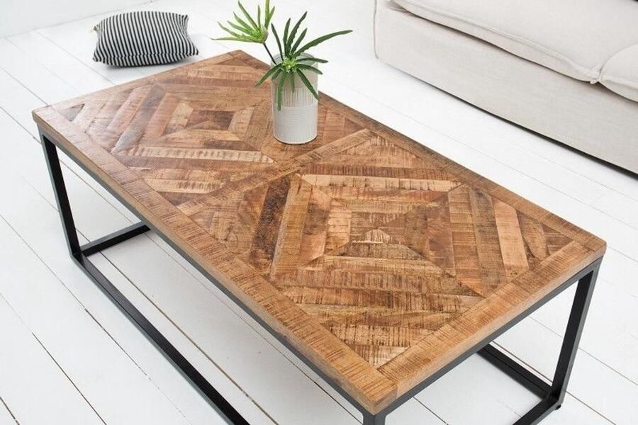 Invicta Interior Massieve salontafel INFINITY HOME 100cm mangohout industrieel design 40059
