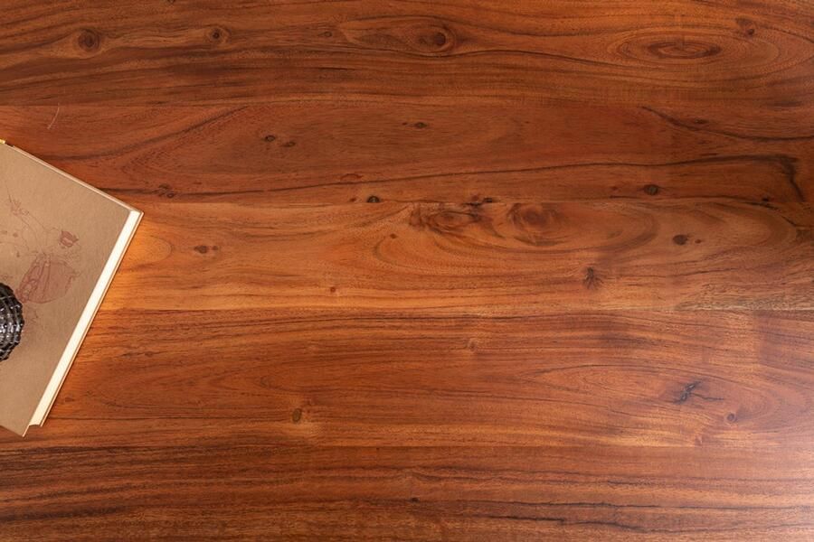 Invicta Interior Massieve salontafel ORGANIC LIVING 110cm natuurlijk acaciahout met boomrand 6539661 - Foto 2