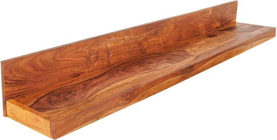 Invicta Interior Massieve wandplank MAKASSAR 140cm bruin sheeshamhout afwerking 44746 - Foto 2