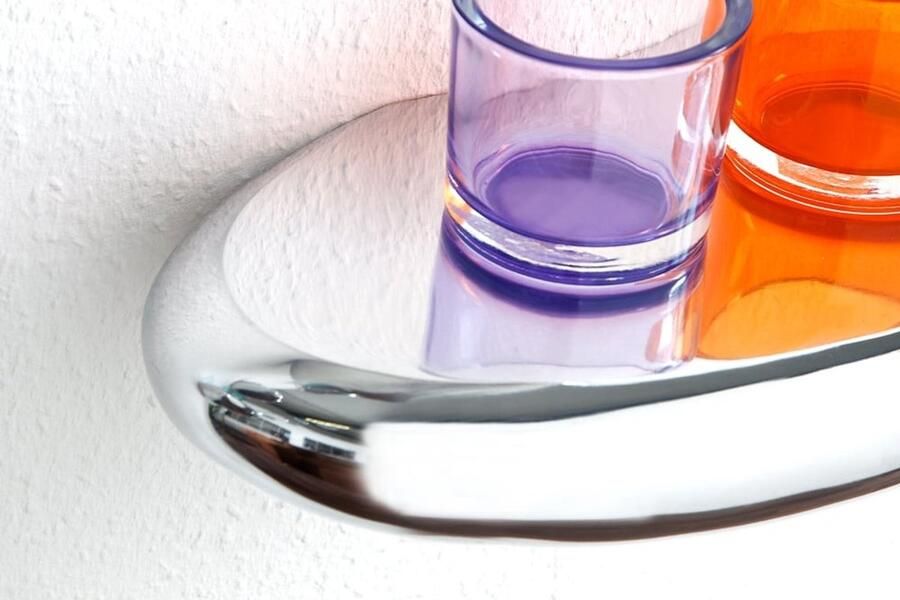 Invicta Interior Modern design wandplank TEAR 40cm zilver aluminium 20405 - Foto 2