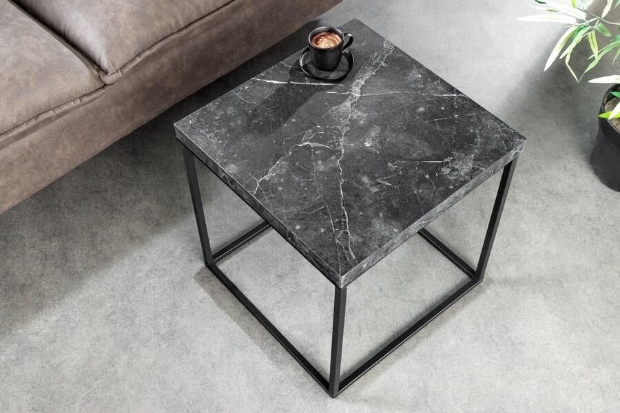 Invicta Interior Moderne bijzettafel ARCHITECTURE 45cm grafiet metalen frame 44758 - Foto 2