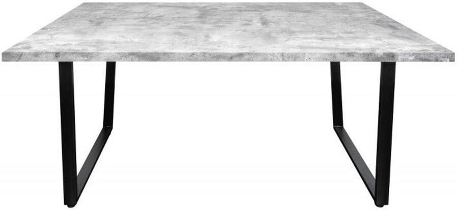 Invicta Interior Moderne eettafel LOFT 160cm grijs betondesign zwart metalen poten sledeonderstel Industrieel 38956 - Foto 2