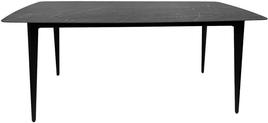 Invicta Interior Moderne eettafel MILANO 180cm antraciet keramiek zwarte metalen poten 46993