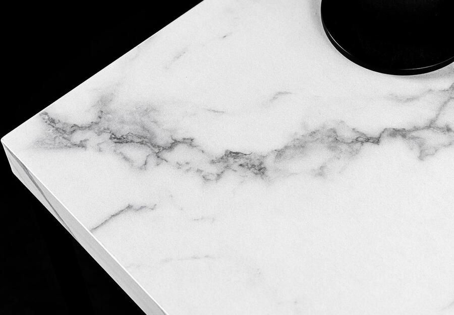 Invicta Interior Moderne salontafel ARCHITECTURE 60cm wit marmeren design metalen frame 44762 - Foto 3