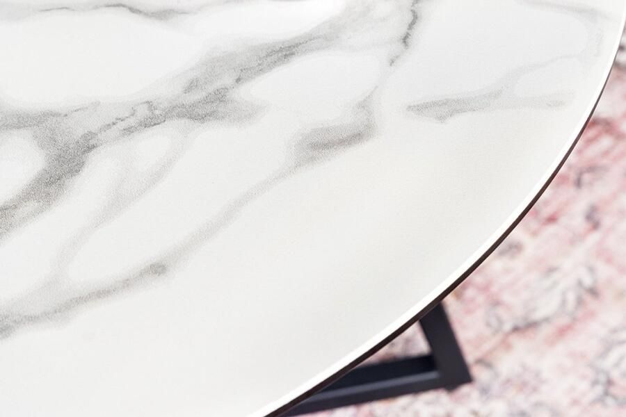 Invicta Interior Ronde bijzettafels set van 2 Celeste Jewel 45cm natuurlijk wild eiken design hout zwart metalen frame