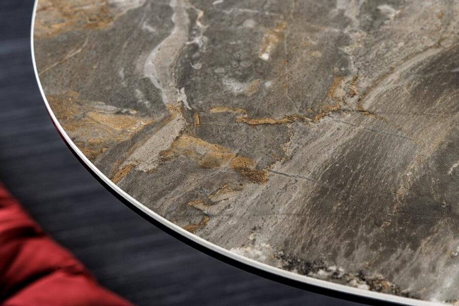 Invicta Interior Uitschuifbare eettafel Noble Lustre 180-220-260cm taupe marmeren keramiek gemaakt in Italie - Foto 2