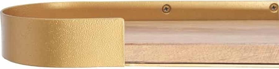 Invicta Interior Moderne set van 2 wandplanken PURE NATURE 60cm goud mangohout massief metaal handgemaakt 43501 - Foto 2