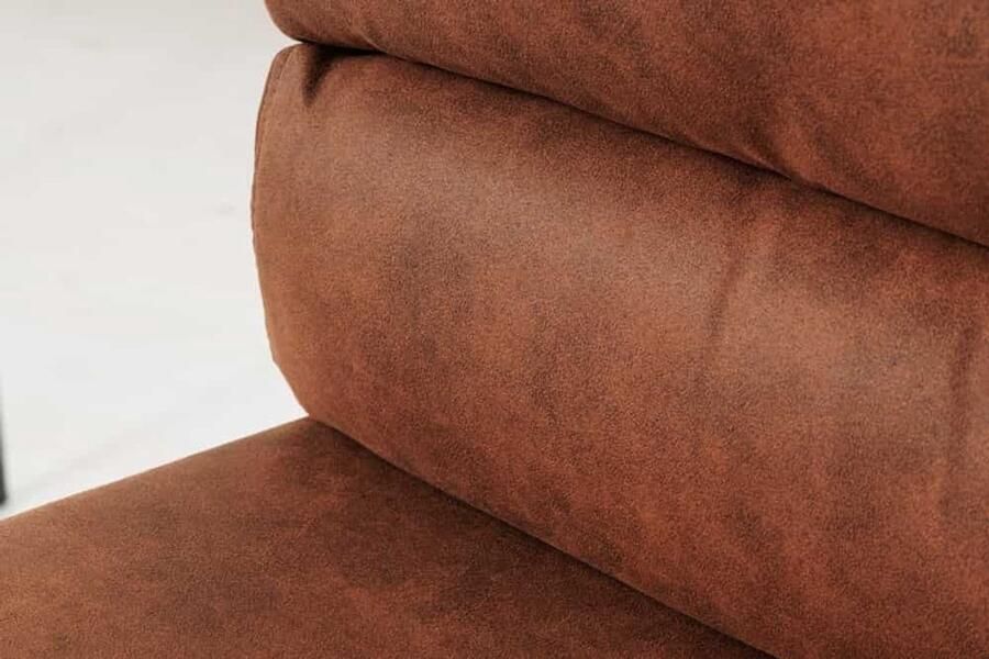 Invicta Interior In hoogte verstelbare barkruk COMFORT antiek bruin microvezel draaibaar met rugleuning metaal zwart 43651
