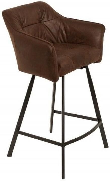 Invicta Interior Retro barstoel Château Essence 100cm antiek bruine barkruk met armleuning - Foto 2