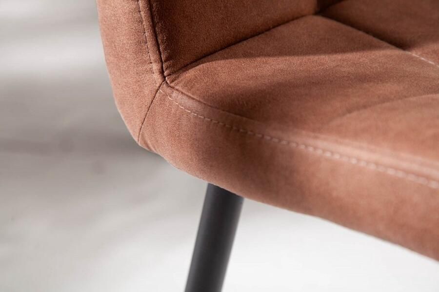 Invicta Interior Retro design stoel MODENA vintage bruin met decoratieve stiksels 40689 - Foto 2