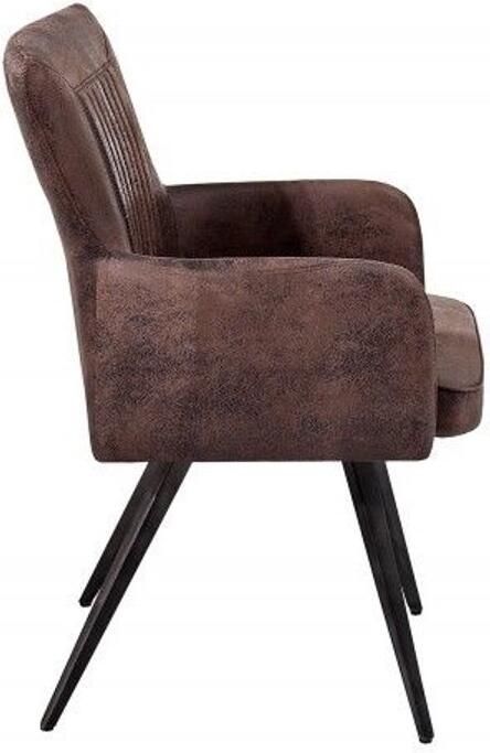 Invicta Interior Retro design stoel Majestic Finesse antiek bruin met armleuningen - Foto 3
