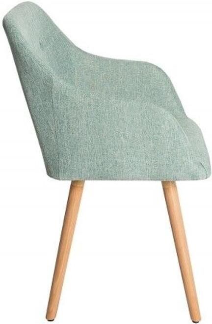 Invicta Interior Retro design stoel SCANDINAVIA MEESTERSTUK groen met armleuning 36827 - Foto 2