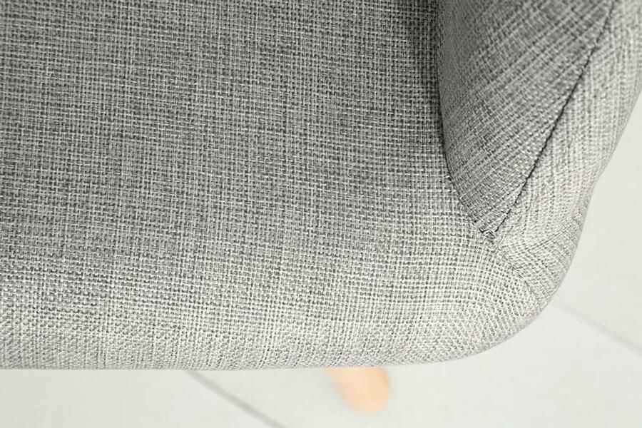 Invicta Interior Retro design stoel SCANDINAVIA MEESTERSTUK lichtgrijs met armleuning 36822 - Foto 2