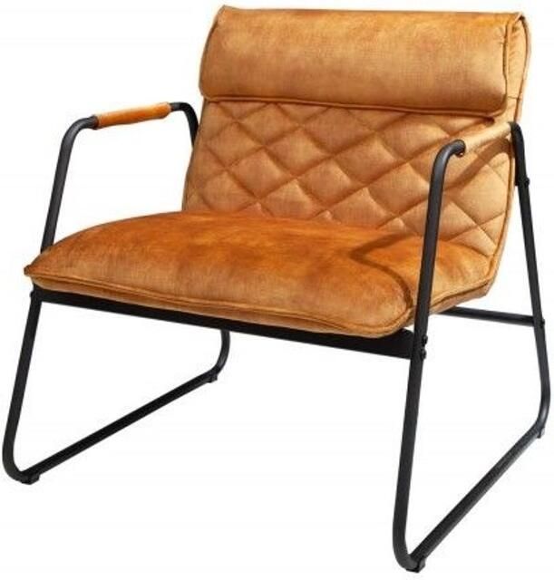 Invicta Interior Retro fauteuil Seraph Radiance Celeste Essence mosterdgeel fluweel met decoratieve stiksels - Foto 3