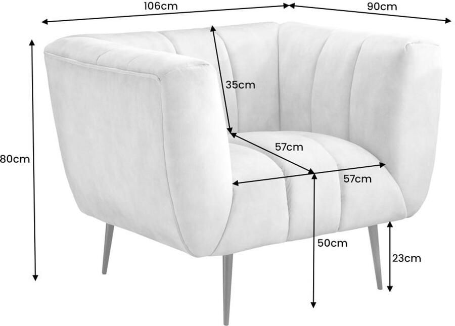Invicta Interior Retro fauteuil NOBLESSE 105cm smaragdgroen fluweel met decoratieve quilting 40478