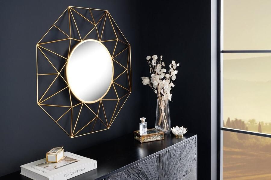 Invicta Interior Ronde Bijzettafel Elysian Splendour 50cm Zilveren Theetafel Uitneembaar Dienblad Opvouwbaar