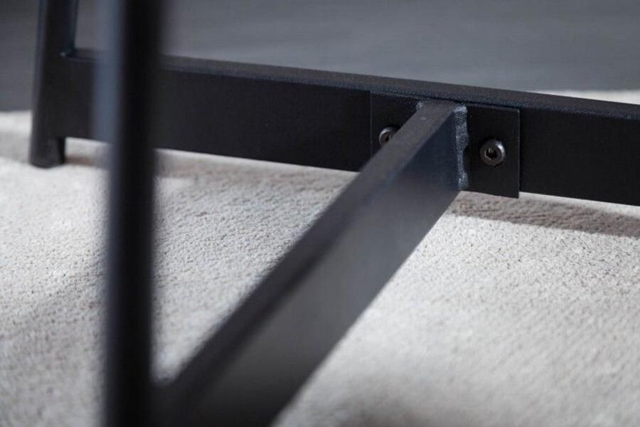 Invicta Interior Ronde bijzettafel OAK ELEGANCE 45cm eiken design zwart metalen frame 41204 - Foto 3