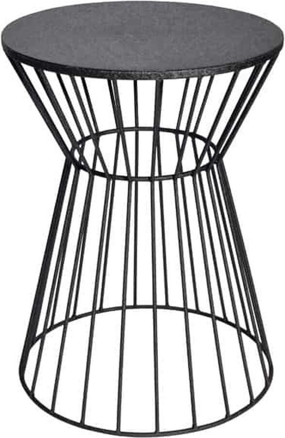 Invicta Interior Ronde bijzettafel VARIATION 45cm zwart metalen onderstel ijzer handgemaakt 43507 - Foto 2