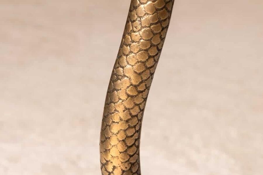 Invicta Interior Ronde bijzettafel WILDLIFE SNAKE 65cm antiek koper metaal glas handgemaakt 43513 - Foto 2