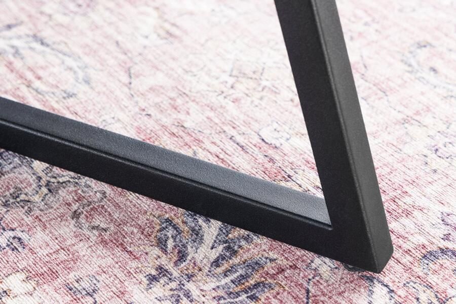 Invicta Interior Ronde bijzettafels set van 2 Celeste Jewel 45cm natuurlijk wild eiken design hout zwart metalen frame - Foto 3