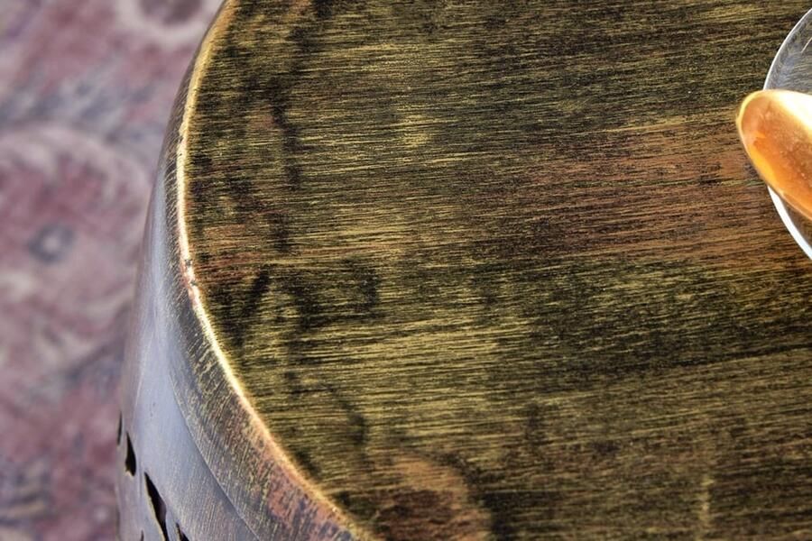 Invicta Interior Ronde design bijzettafel JUMAIRAH 45cm messing ijzeren metalen kruk handgemaakt 43601 - Foto 2