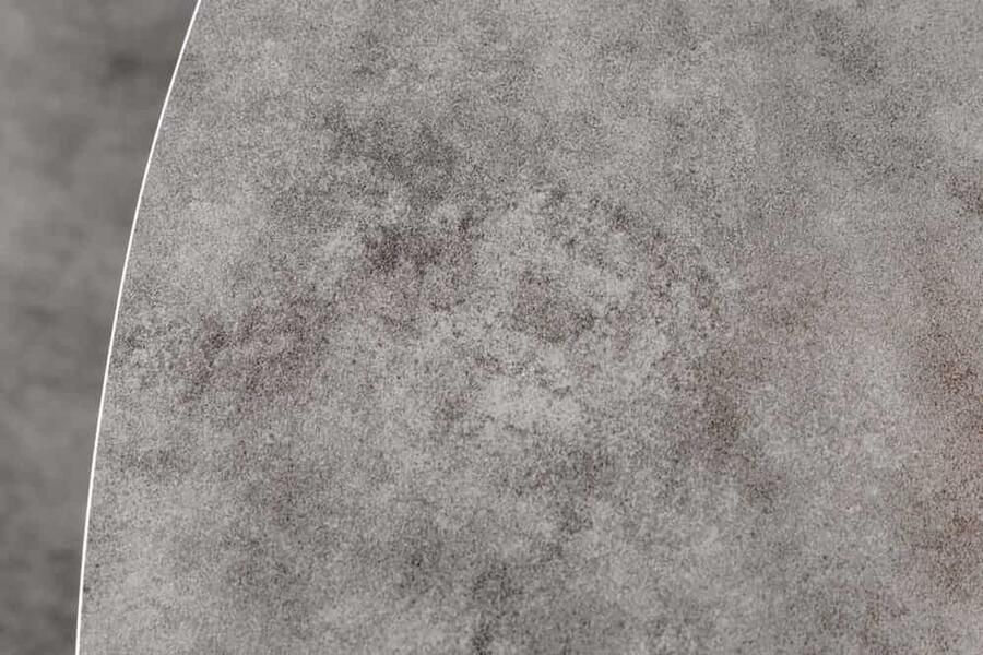 Invicta Interior Ronde eettafel ALPINE 120cm antraciet keramiek betondesign zwart metalen poten 44231 - Foto 2