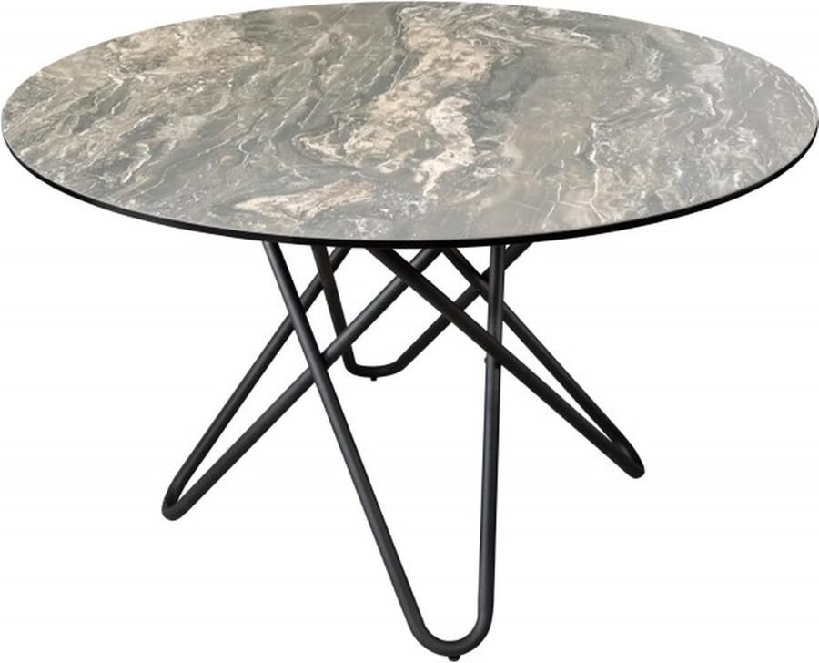 Invicta Interior Ronde eettafel ELLIPSE 120cm natuursteen keramische haarspeldpoten gemaakt in Italië 42368