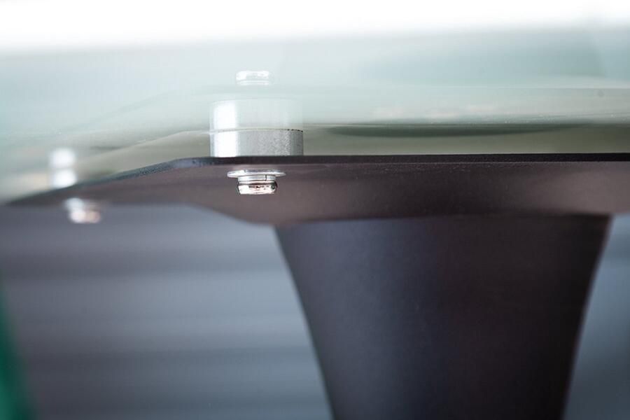 Invicta Interior Ronde eettafel LYON 80cm wit glas marmer design zwart metalen onderstel 41524 - Foto 2