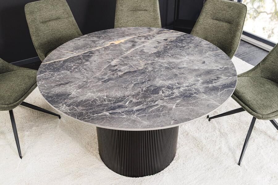 Invicta Interior Ronde eettafel UNIQUE 120cm zwart keramiek met onderstel 46382 - Foto 2