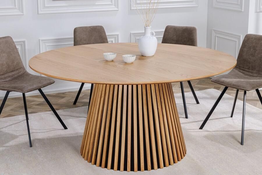Invicta Interior Ronde eettafel VALHALLA WOOD 120 cm naturel eiken kolomvoet 43428 - Foto 2