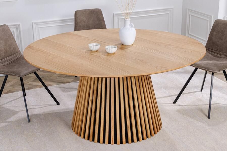 Invicta Interior Ronde eettafel VALHALLA WOOD 120cm naturel eikenhouten design zuilonderstel 43428 - Foto 4