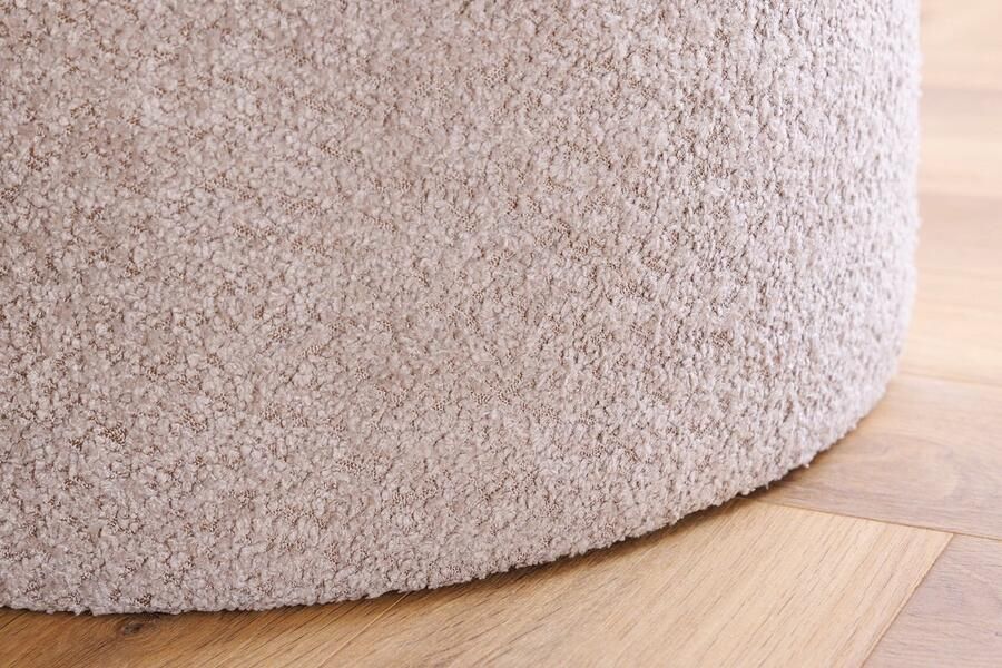 Invicta Interior Ronde kruk MODERN BAROQUE 50cm champagne bouclé met opbergruimte 45066 - Foto 4