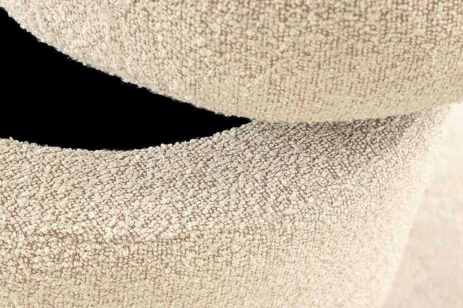 Invicta Interior Ronde poef VOGUE 50cm taupe Bouclé poef met opbergruimte 46685 - Foto 2