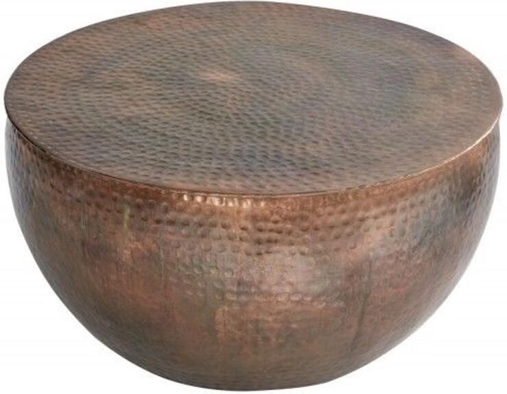 Invicta Interior Ronde salontafel Majestic Grandeur II 60cm gevlamd koper metaal gehamerd ontwerp handgemaakt - Foto 3