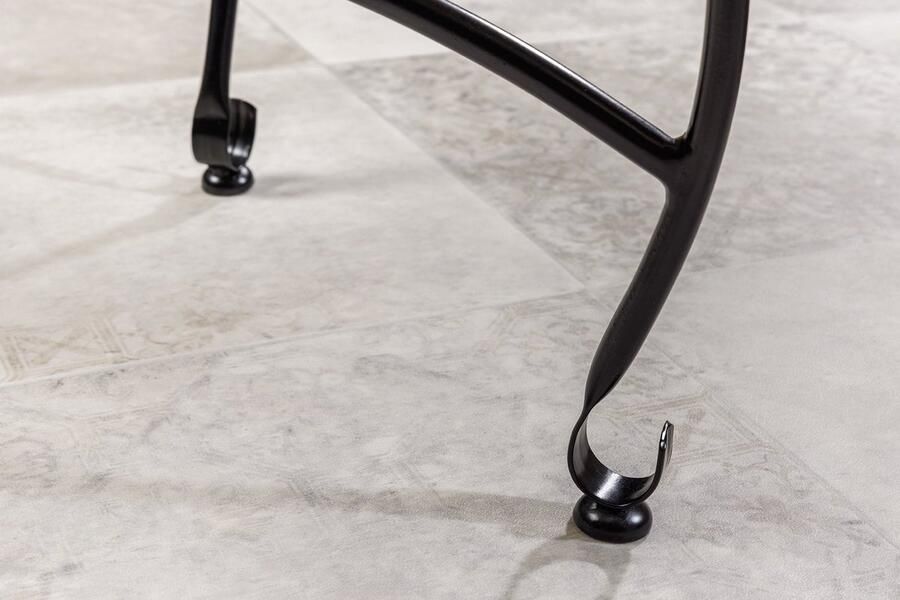 Invicta Interior Ronde salontafel MARRAKECH 60cm zilveren theetafel uitneembaar dienblad opvouwbaar 44346 - Foto 3