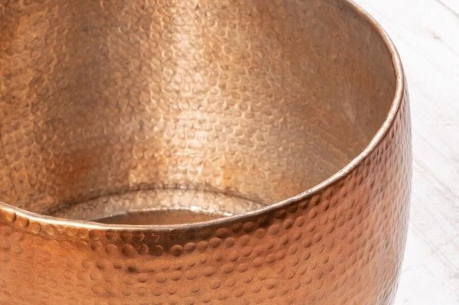 Invicta Interior Ronde salontafel ORIENT II 60cm koper metaal aluminium gehamerd ontwerp handgemaakt 37912 - Foto 4